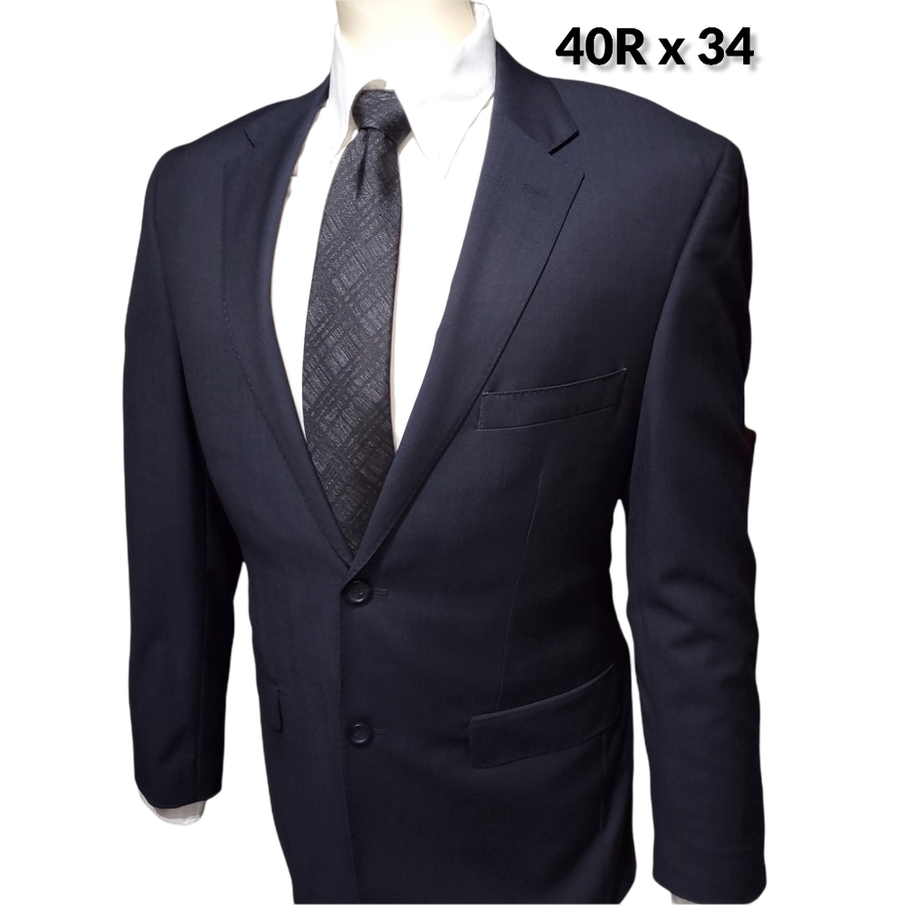 ALFRED Alfred Sung Pencil Stripe Suit